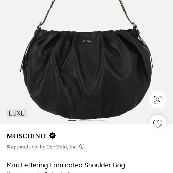 AUTHENTIC MOSCHINO SOFT MATERIAL MINI SHOULDER BAG - Picture 6 of 6